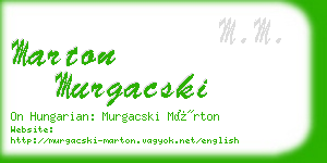 marton murgacski business card